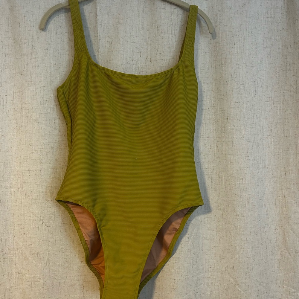 J. Crew Olive Green One Piece Swimsuit